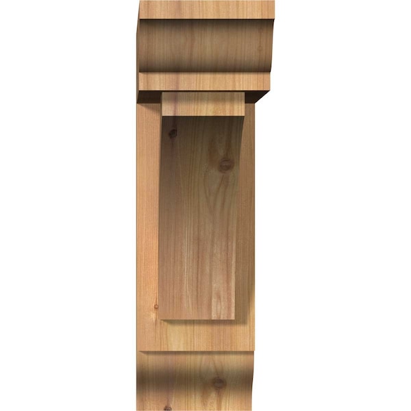 Thorton Traditional Smooth Bracket W/ Offset Brace, Western Red Cedar, 5 1/2W X 18D X 18H